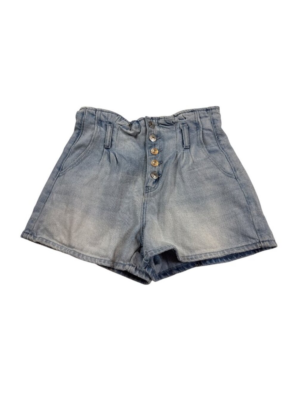 American Eagle Mom Short sz 4 High-Waisted Button Fly Blue Denim (NN522)
